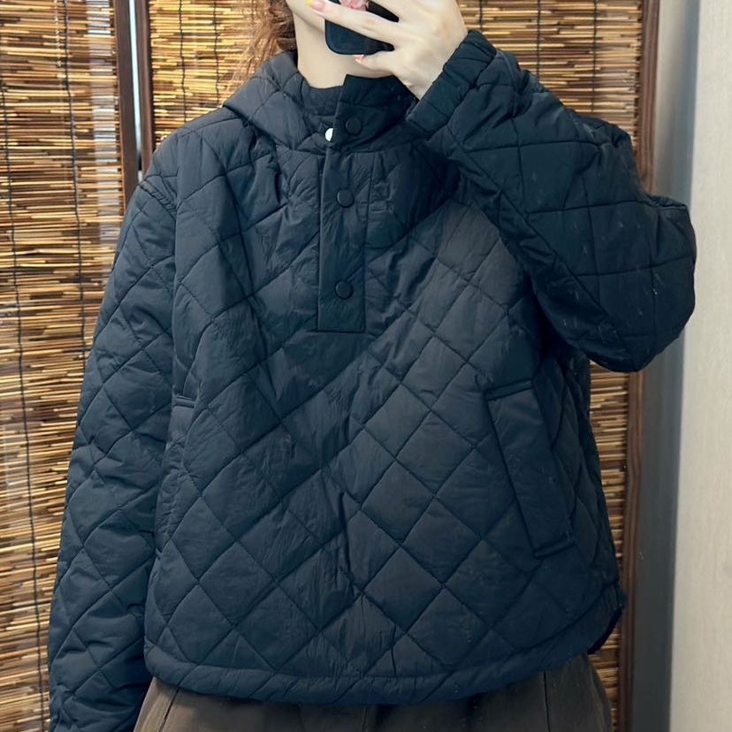 여성숏패딩 후드 퀼팅점퍼 누빔 크롭 9313 - 상세 이미지 2