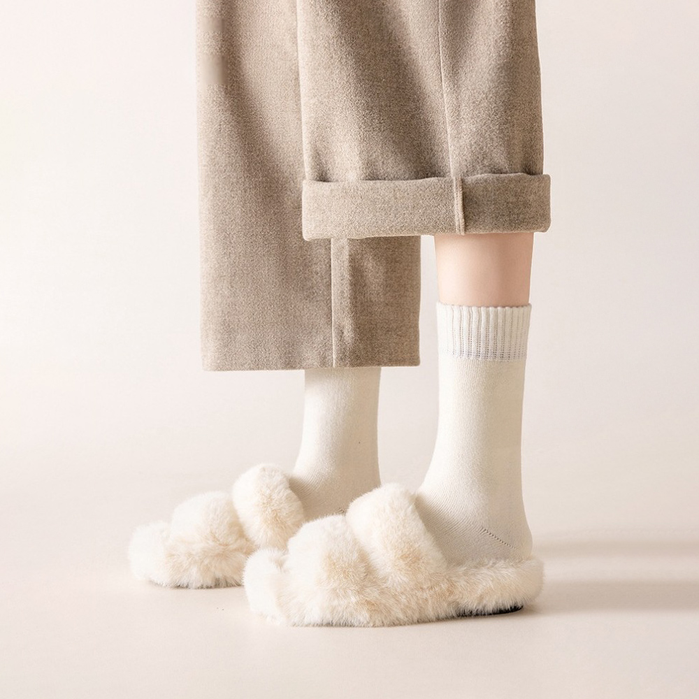 겨울 두꺼운 따뜻한 웜 기모 데일리 크루삭스 무압박 쿠션 수면 기모 양말