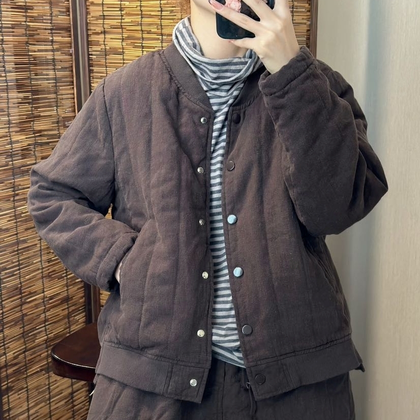 린넨점퍼 가을 겨울 누빔 퀼팅자켓 미시옷 엄마옷 9318