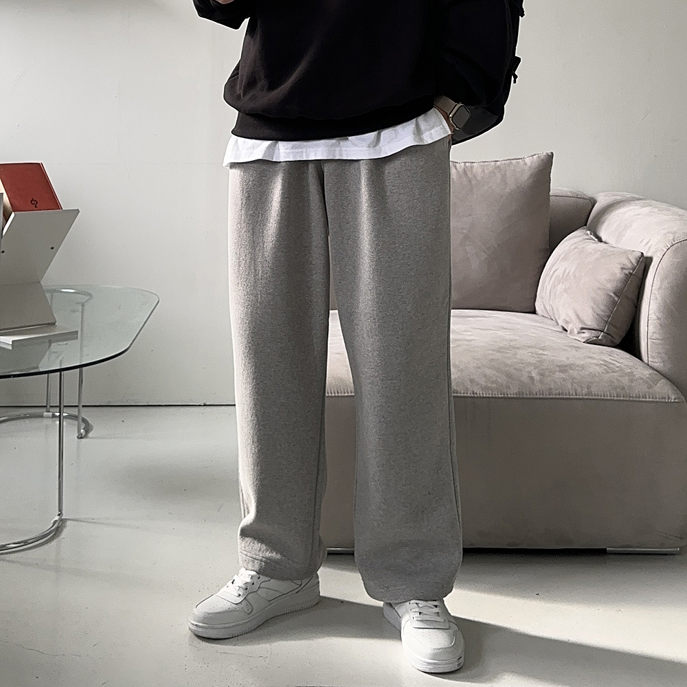남자와이드팬츠 트레이닝 밴딩 원턱 팬츠 남자 바지