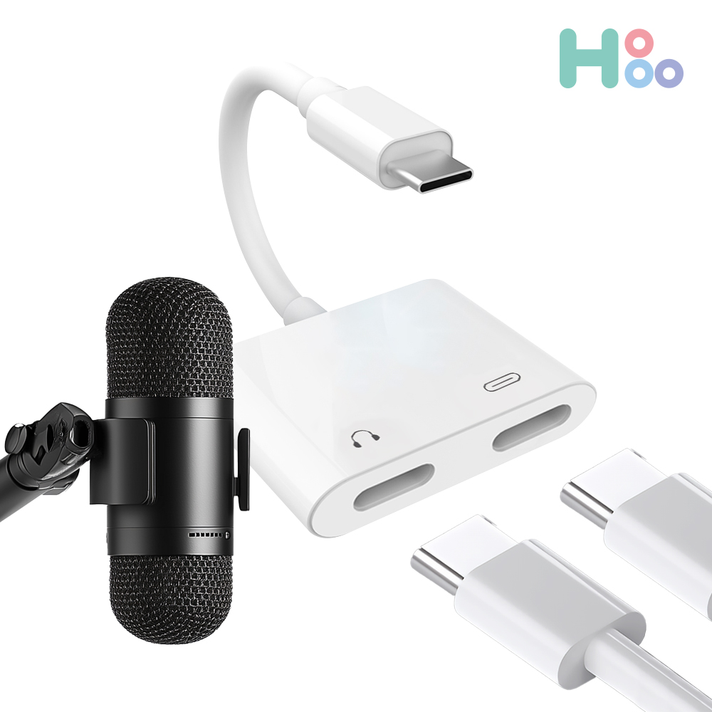 C타입젠더 이어폰 OTG젠더 듀얼 아이패드 커플C6-2p