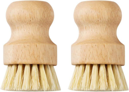 [해외]Senfu 주방 브러시 수세미 프라이팬 냄비 식기 세척 야채 탄 경화 내열성 사이잘 2개