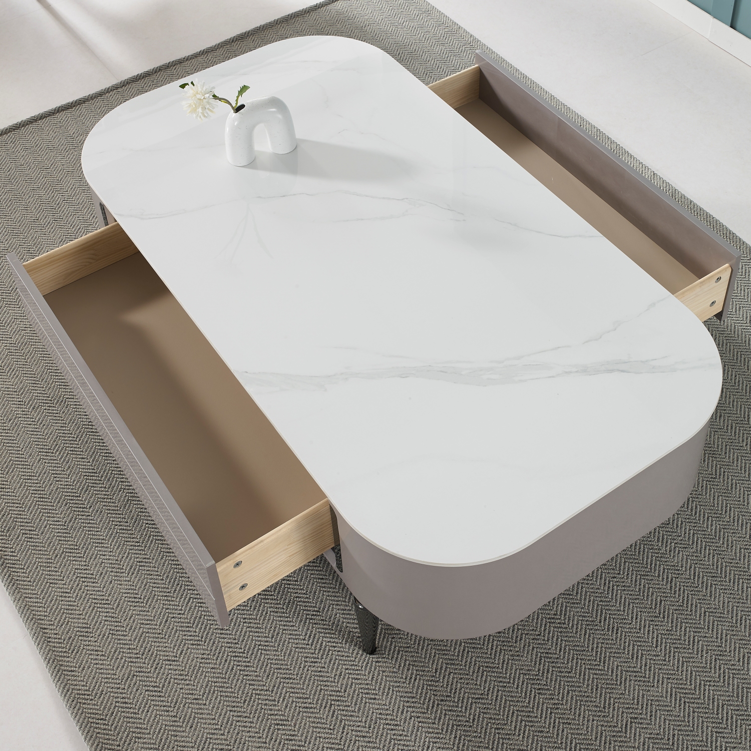 레이 포세린 세라믹 거실테이블 소파테이블 1300, 그레이