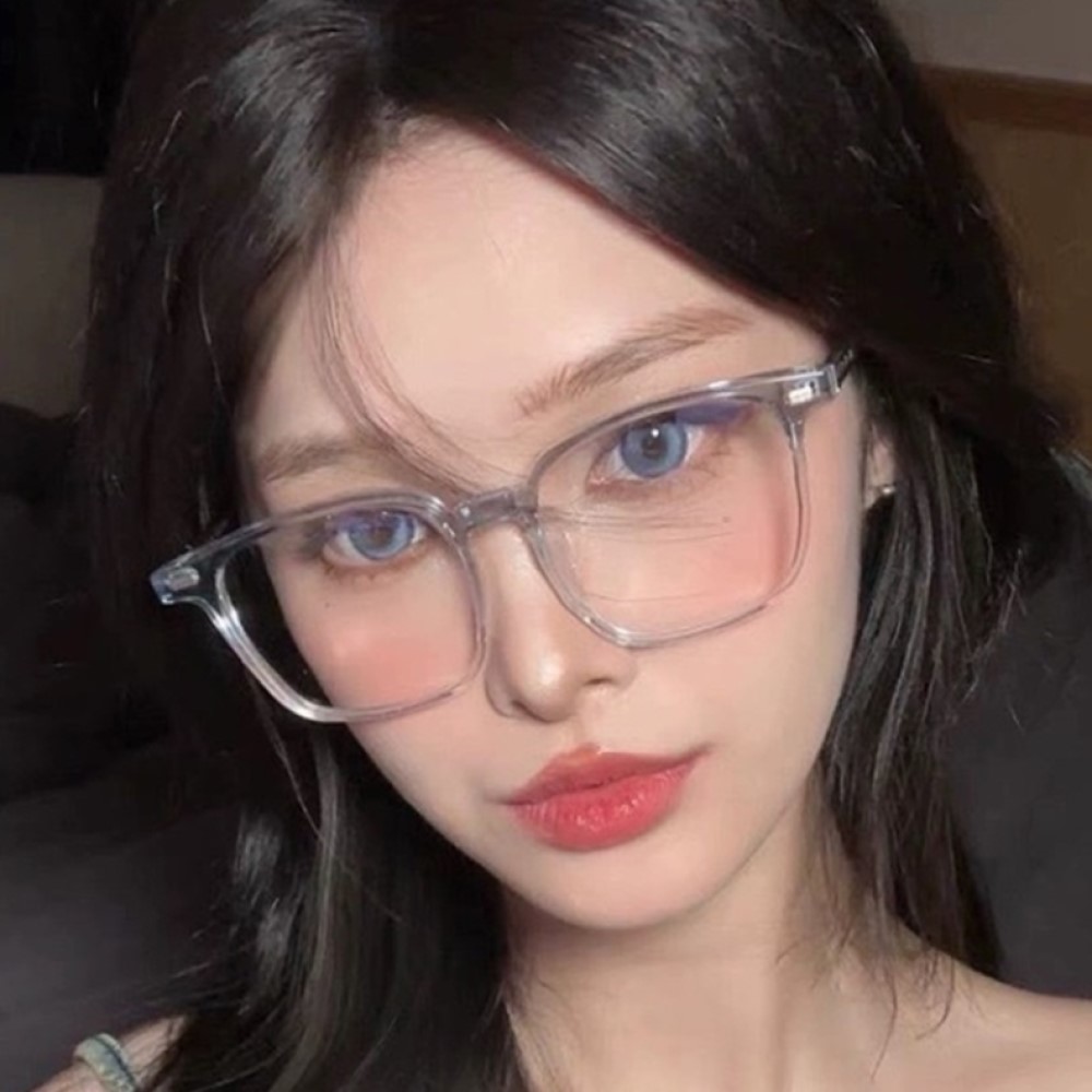 스퀘어 뿔테 안경 블루라이트 차단 5color 투명 블랙 투톤 안경뿔테 - 상품 이미지