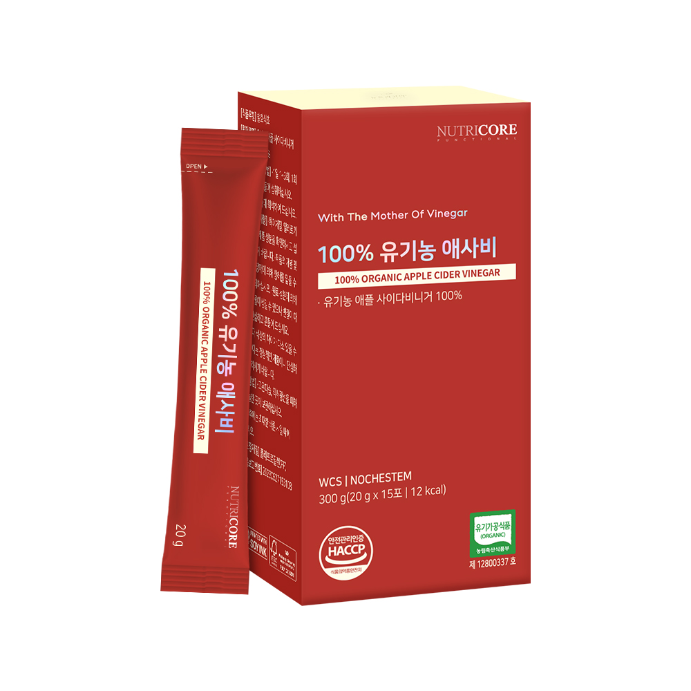 뉴트리코어 100% 유기농 애사비 20g x 15포 (1박스) - 상세 이미지 2