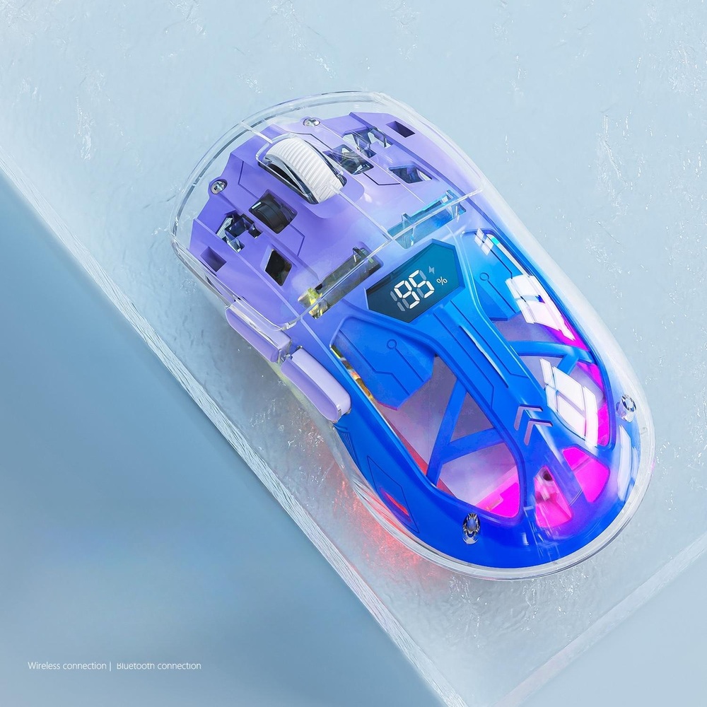 Freewolf A2 듀얼 모드 마우스 RGB 발광 2.4G 무선 Bluetooth - 상세 이미지 2