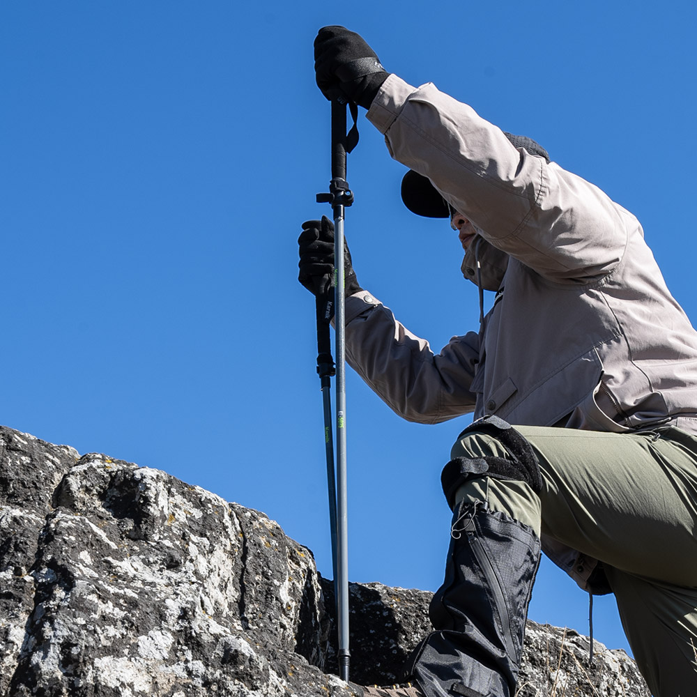 카르닉 등산스틱 경량 5단 접이식 등산용 2개 지팡이 노르딕워킹 z폴
