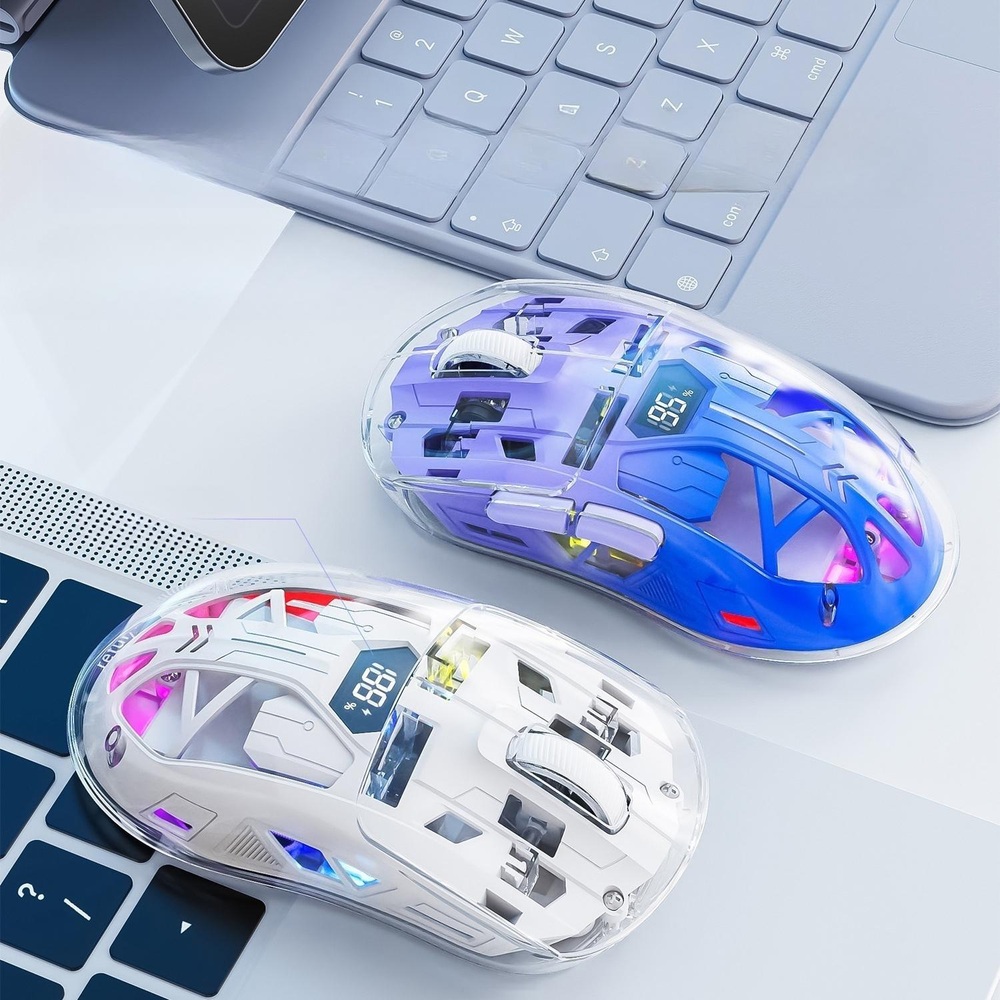 Freewolf A2 듀얼 모드 마우스 RGB 발광 2.4G 무선 Bluetooth - 상품 이미지