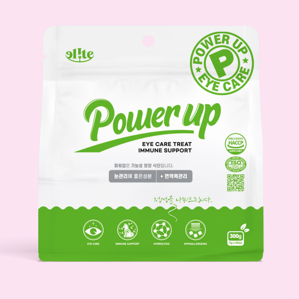 엘릿 POWER UP 파워업 강아지 눈 면역력 영양제 300g - 메인 이미지