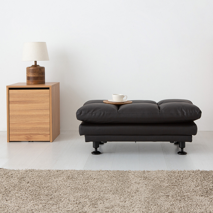 앰보 스툴 소가죽 블랙브라운 3463.1123