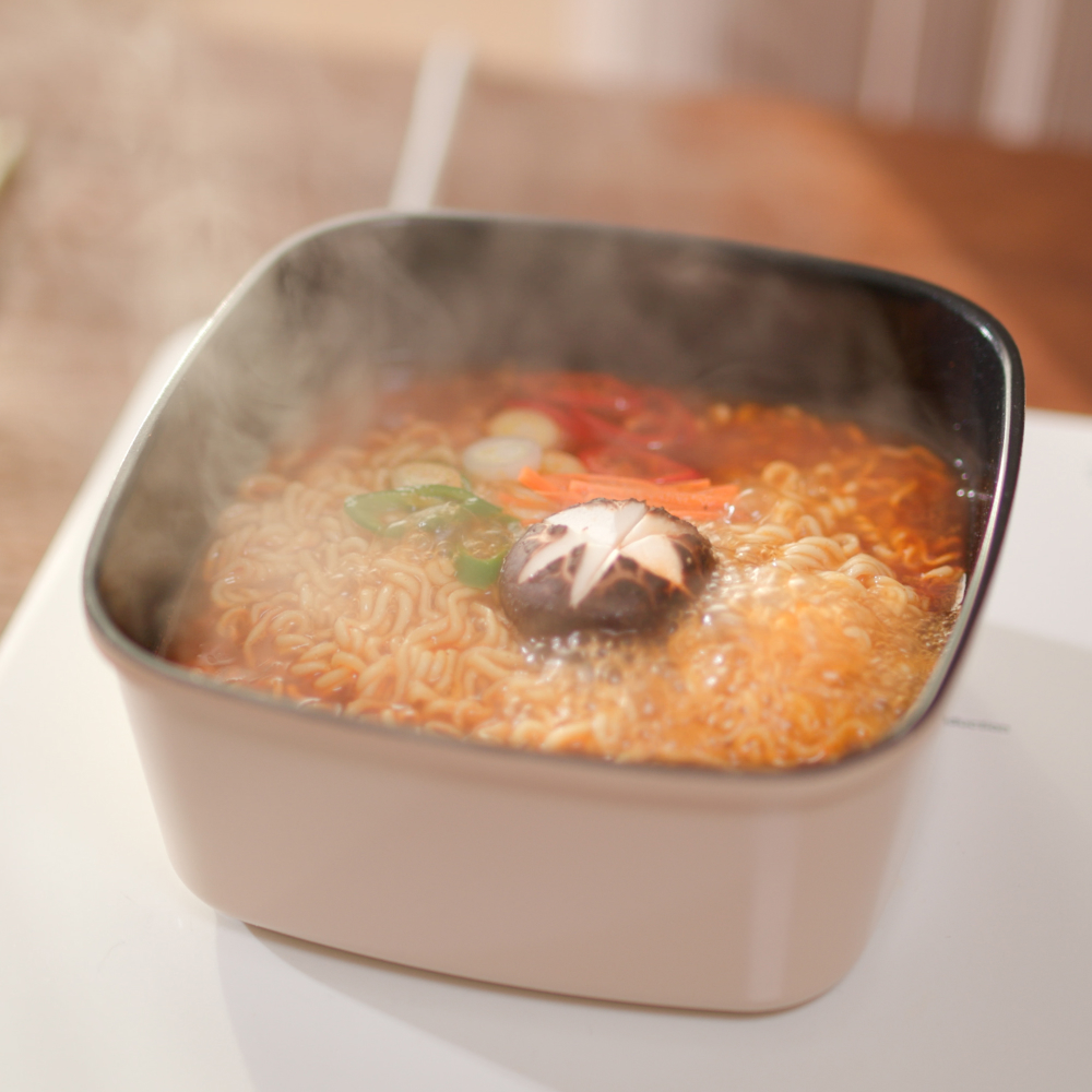 보오글 인덕션 냄비 논스틱코팅 사각 인덕션용 냄비 단품 18cm