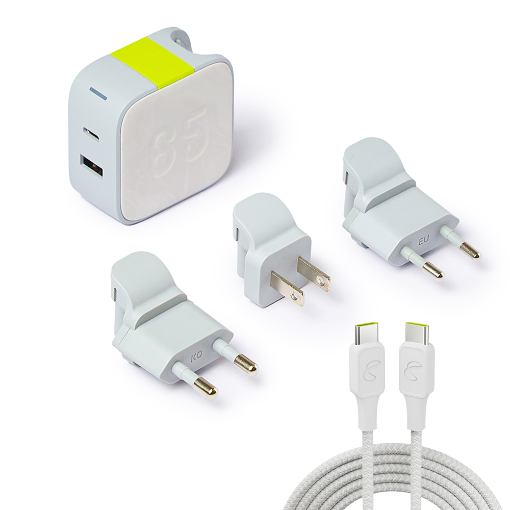 인피니티랩 65W C타입 2포트 멀티 고속 충전기+100W C타입케이블 - 상품 이미지
