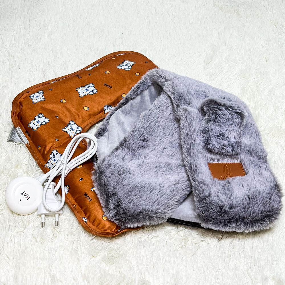 목 어깨 찜질기 온열 온수 전기 찜질팩 충전식 브라운