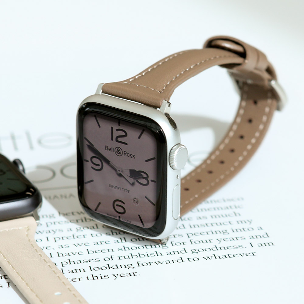 애플워치 가죽 스트랩 se 2 3 10 9 8 7 소가죽 밴드