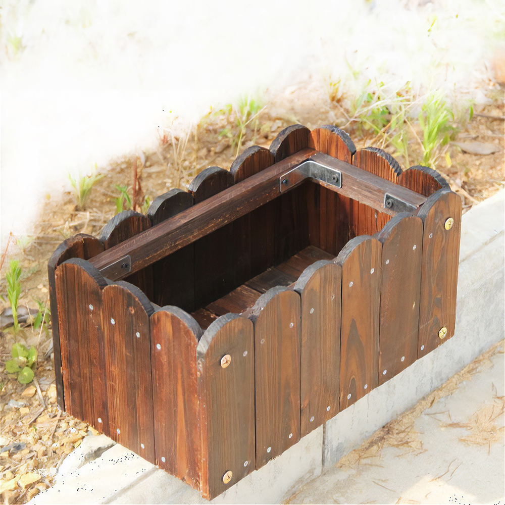 방부목 화분 대형 텃밭 화단 야외 옥상 직사각 나무 상자 80