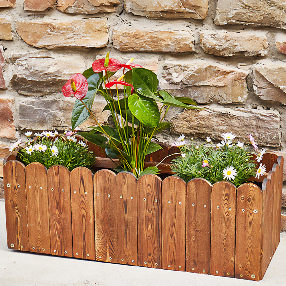 방부목 화분 대형 텃밭 화단 야외 옥상 직사각 나무 상자 80