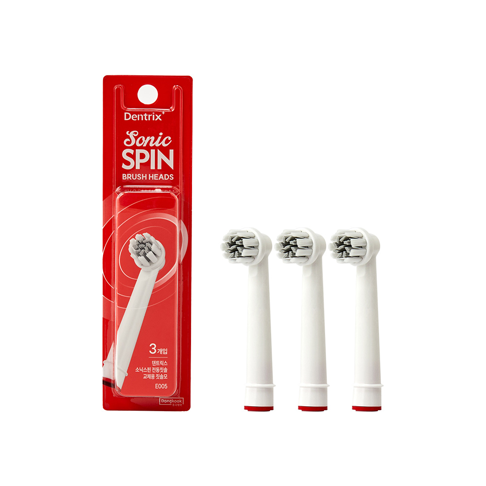 덴트릭스 소닉스핀 전동칫솔 교체용 칫솔모 3P 1개 제품 이미지