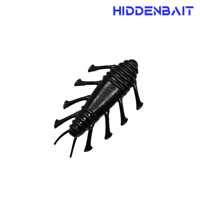 히든베이트 엘라라 배스루어 호그웜 소프트웜 소프트베이트 H006 GRAY RED BLACK, 7.1cm - 상세 이미지 2