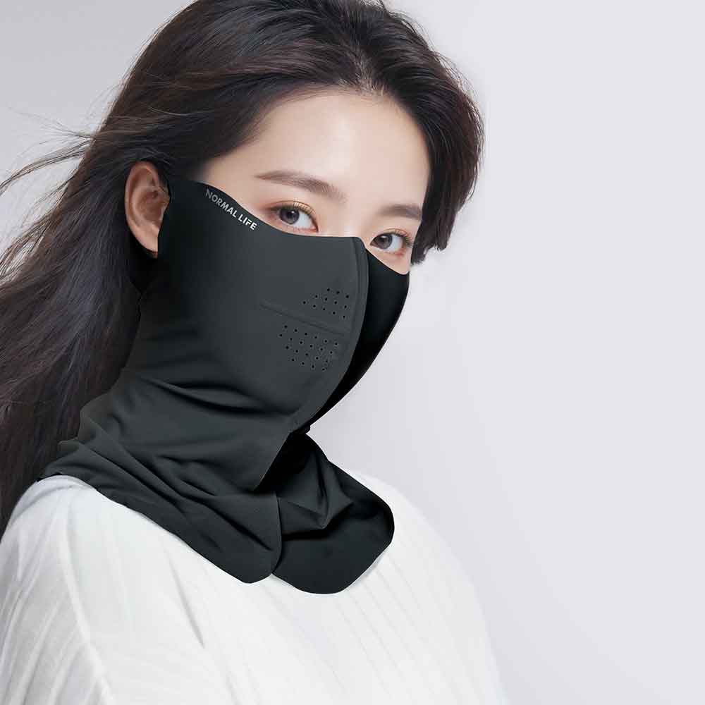 노멀라이프 기모 골프 마스크 오토바이 자전거 방한 넥워머 스포츠 자외선 차단 바람막이 블랙 S - 상품 이미지