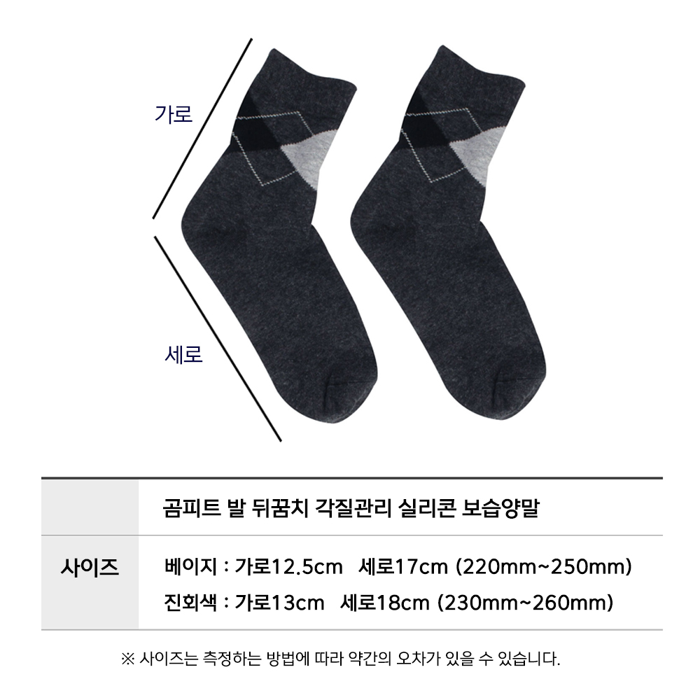 곰피트 1+1 발 뒤꿈치 각질관리 실리콘 보습양말 이미지 7