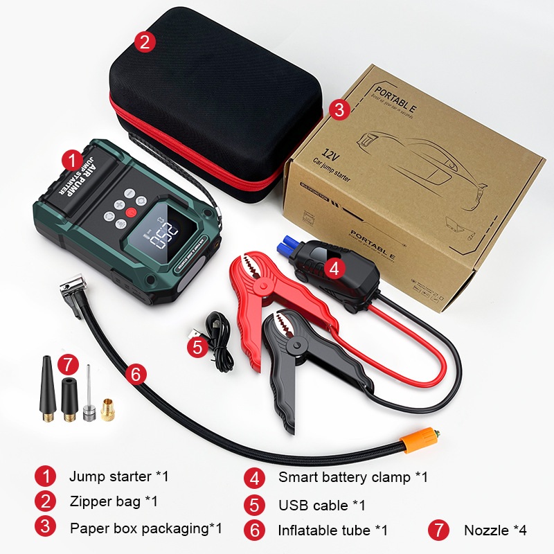 S400 12V 자동차 점프스타터 10000mAh 대용량 에어펌프 LED 랜턴 기능탑재 - 상세 이미지 3