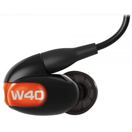 [해외]Westone W40 Gen 2 Four 드라이버 트루 핏 이어폰 블랙/오렌지 (WST-W40-2019)