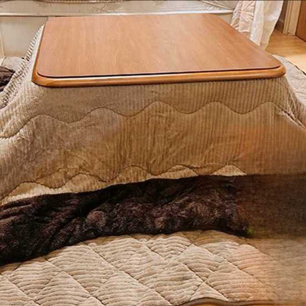 코타츠 테이블 온열 커버 난방 사각형 난로 겨울 이불 월넛 80x80cm - 상품 이미지