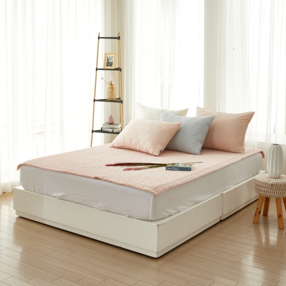 80수 순면 사계절 라지킹 매트리스 침대 양면 패드 고정밴드