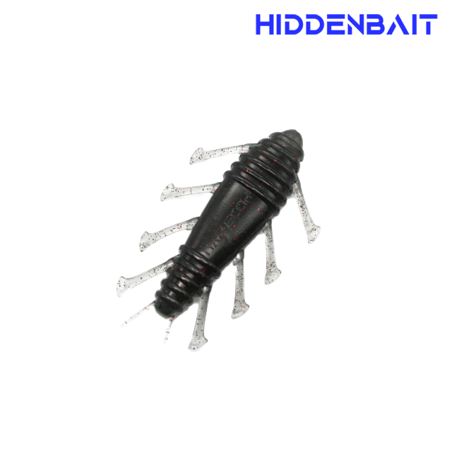 히든베이트 엘라라 배스루어 호그웜 소프트웜 소프트베이트 H006 GRAY RED BLACK, 7.1cm - 상품 이미지