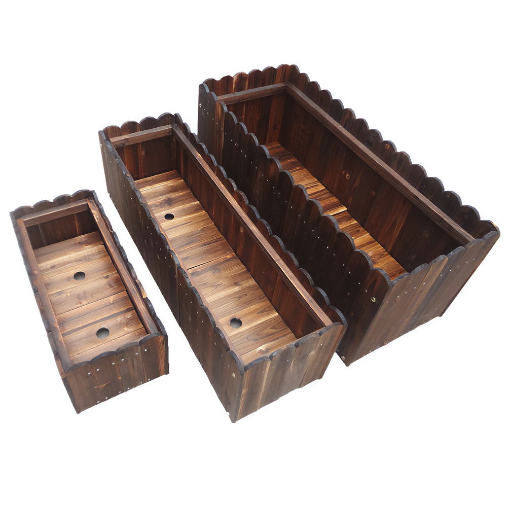 방부목 화분 대형 텃밭 화단 야외 옥상 직사각 나무 상자 80