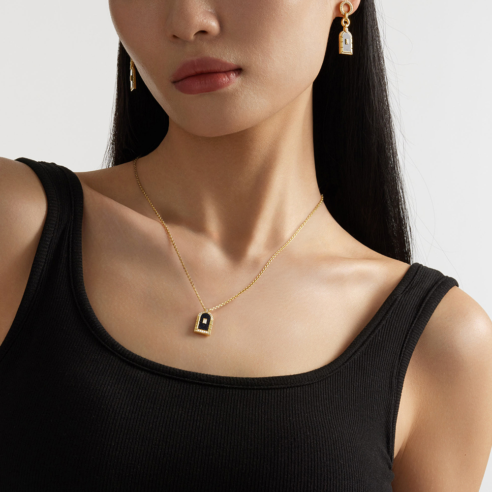 롤라로즈 Large Arch 라지 아치 블루 샌드스톤 원석목걸이 LR50502 - 상세 이미지 3