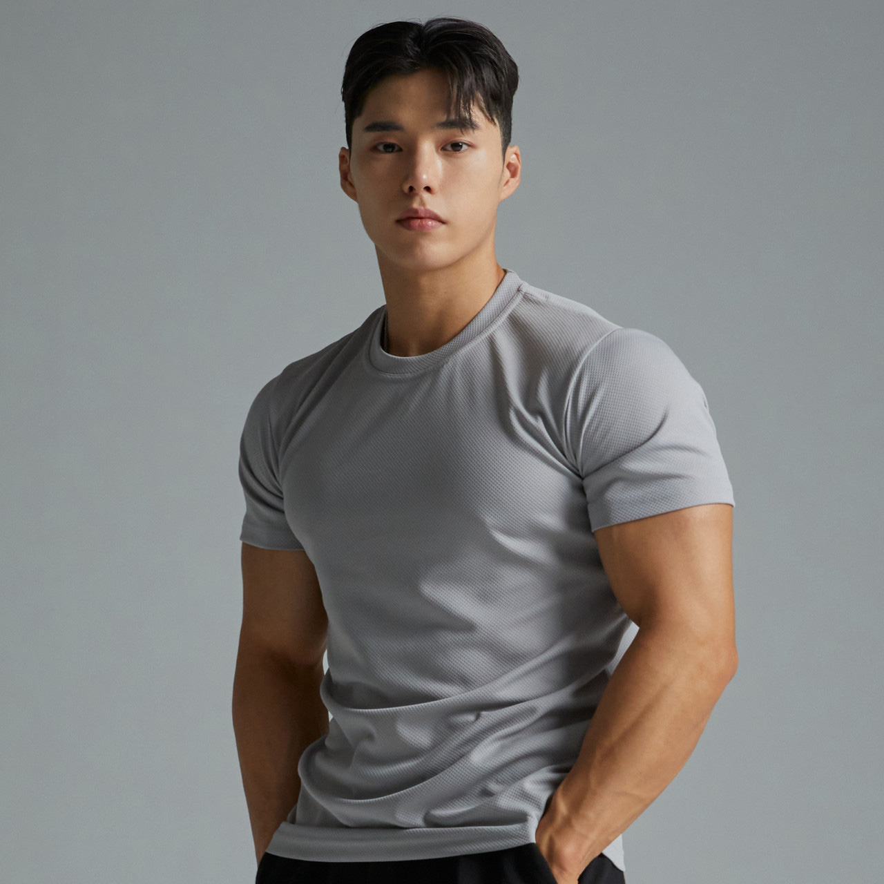 무지 드라이 기능성 쿨링플러스 쿨론 반팔 티셔츠