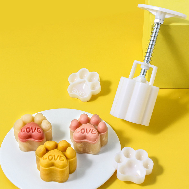 발바닥월병틀50g 모양 쿠키틀 월병프레스50g 떡살 베이킹틀 도구 떡도장 화과자틀 베이킹 - 상세 이미지 4