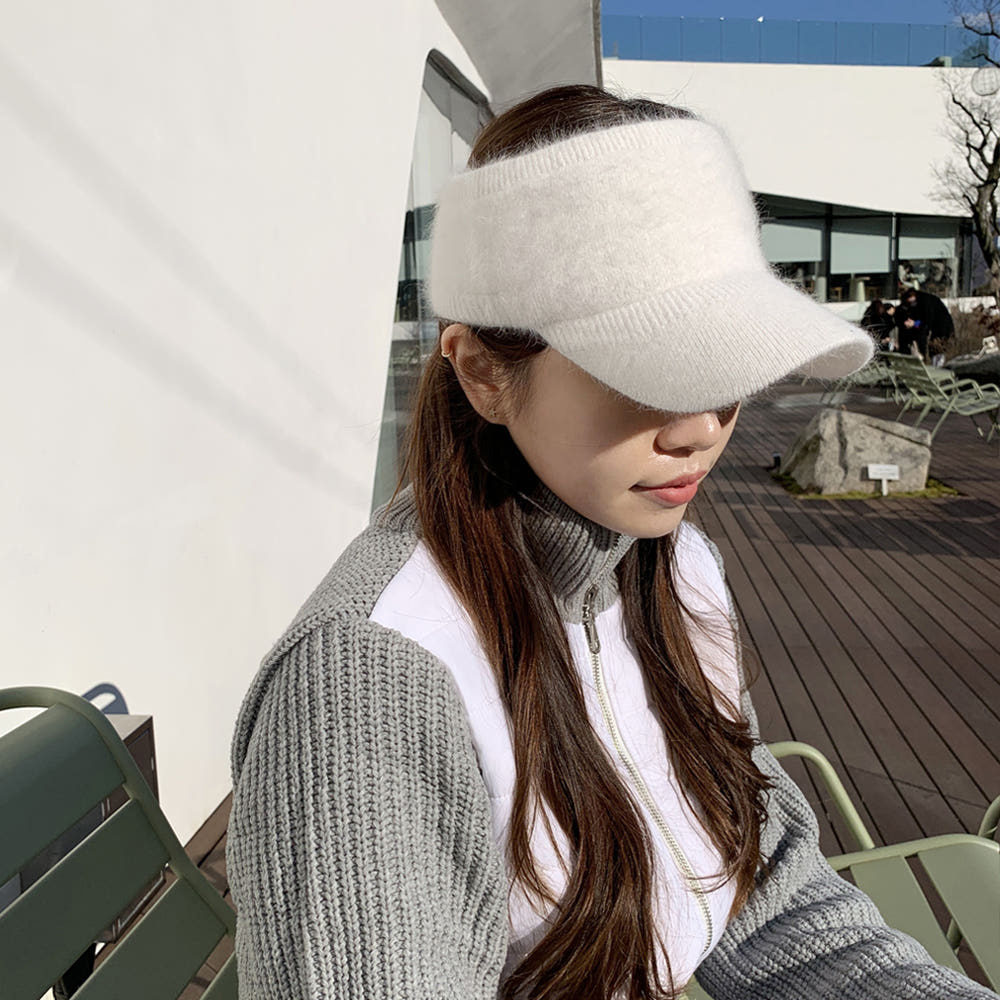 겨울 앙고라 여성 골프모자 골프 버킷햇 볼캡 복장 여자 골프 썬캡 선바이저