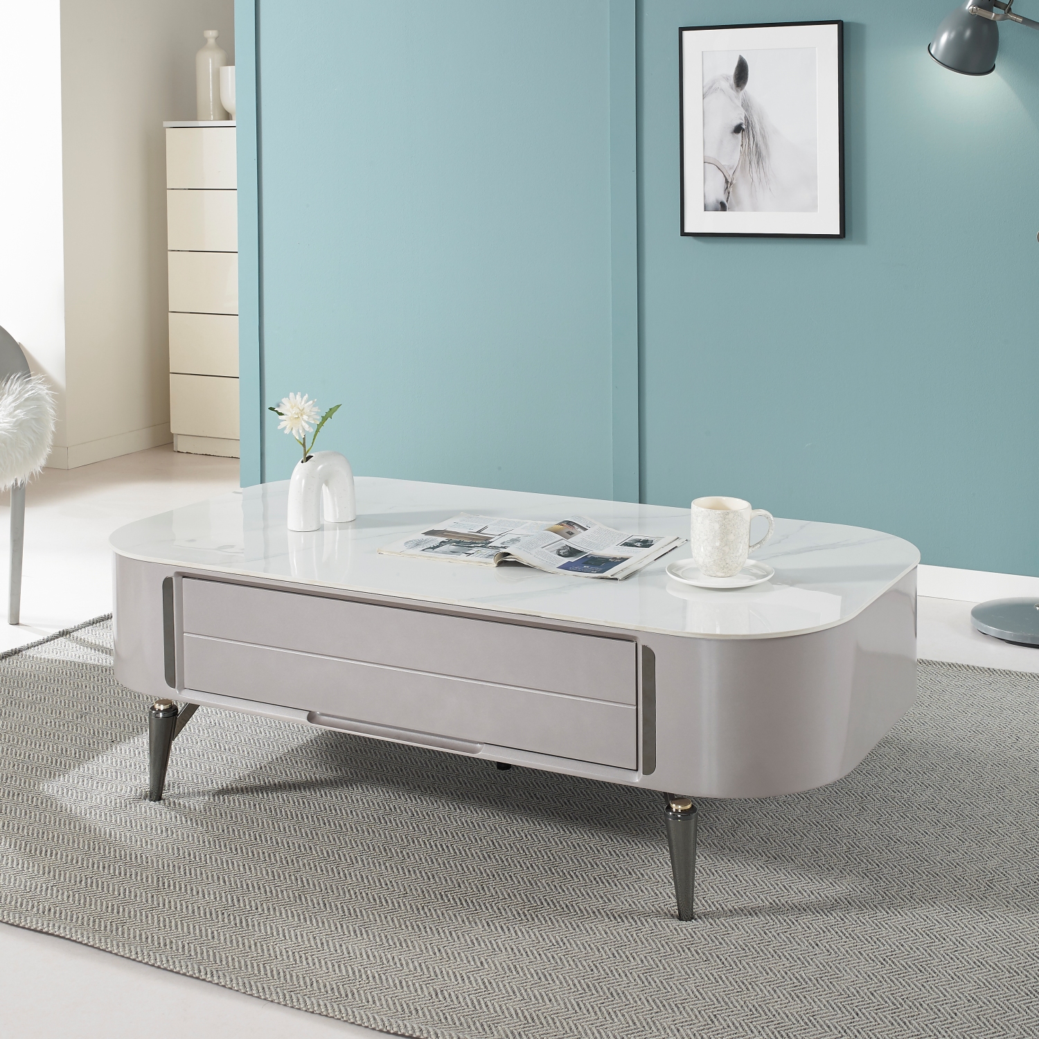 레이 포세린 세라믹 거실테이블 소파테이블 1300