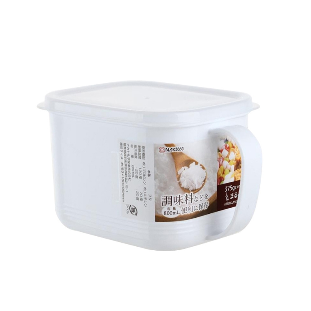 일본 나까야 핸디 캐니스터 손잡이 밀폐용기 S 800ml - 상품 이미지