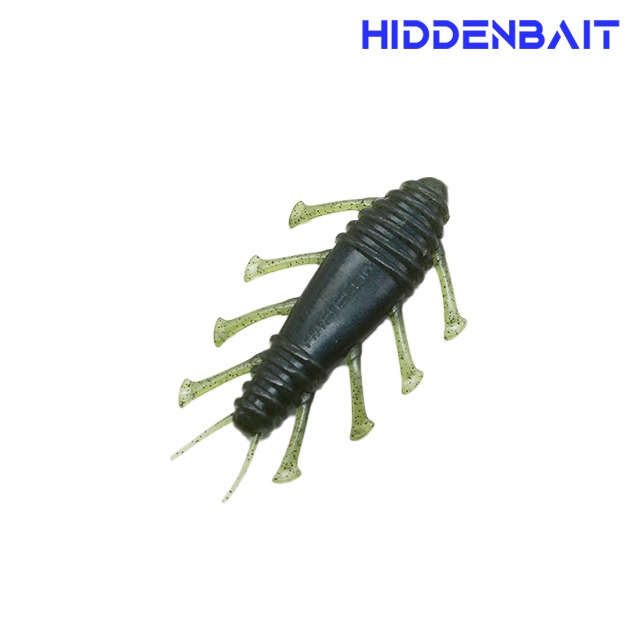 히든베이트 엘라라 배스루어 호그웜 소프트웜 소프트베이트 H006 GRAY RED BLACK, 7.1cm - 상세 이미지 4