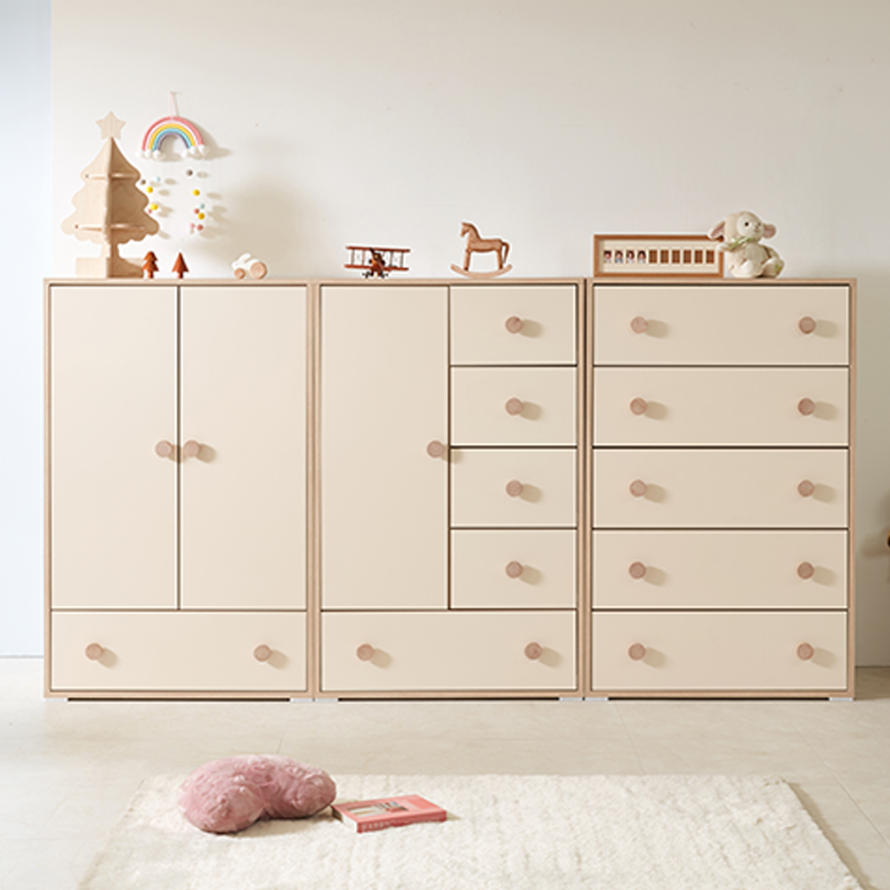애기옷장 아이방 유아 아이 키즈옷장 아기 어린이 주니어 800x500x1250mm, 미카엘 5단서랍 화이트
