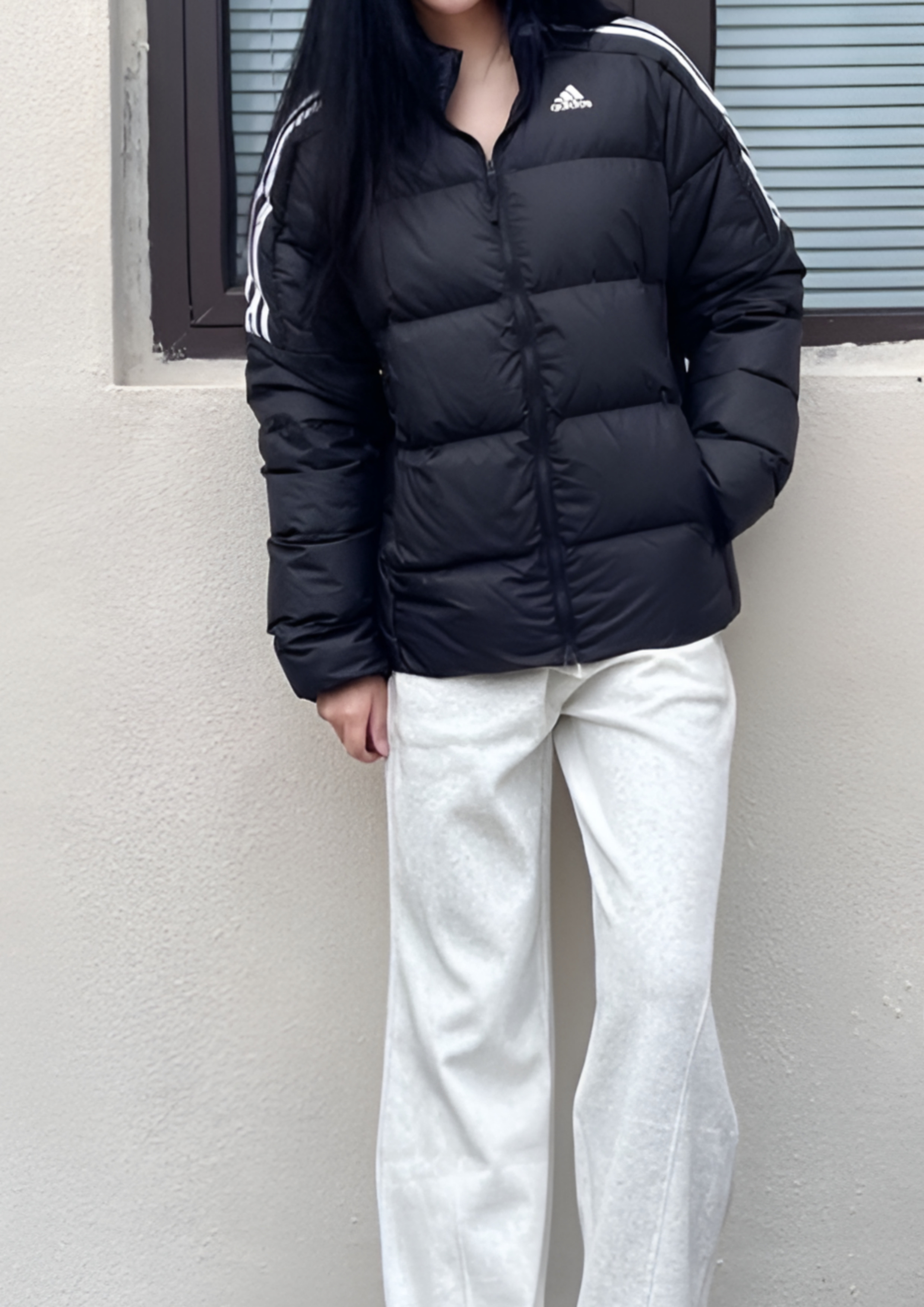 아디다스 다운 경량 패딩 점퍼 블랙 GT9145 - 상품 이미지