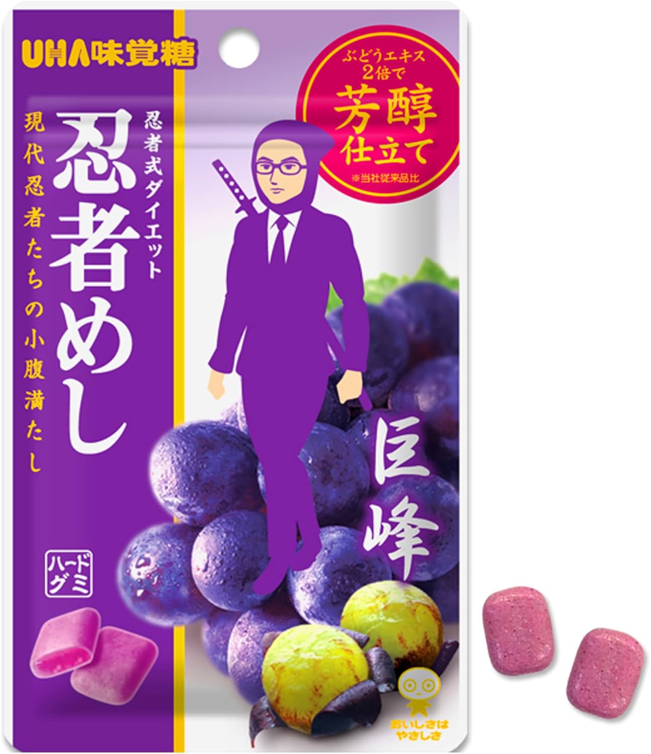 UHA 미각당 닌자 메시 거봉 20g 10개세트 일본 구미 젤리