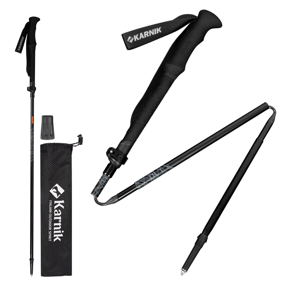 카르닉 등산스틱 경량 5단 접이식 등산용 2개 지팡이 노르딕워킹 z폴