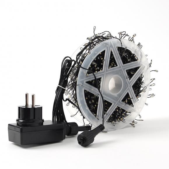 크리스마스 LED 지네조명 야외트리전구 500구 전원잭o 검정선