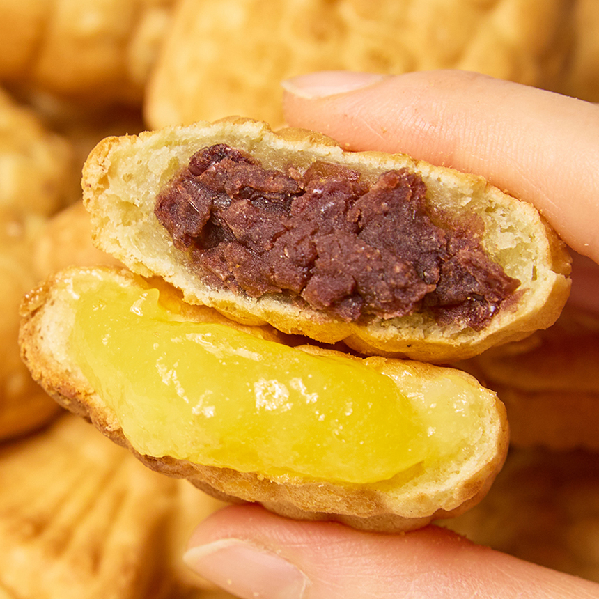 100% 국내산 우리밀로 만든 겉바속촉 붕어빵(단팥/슈크림) 500g - 상품 이미지