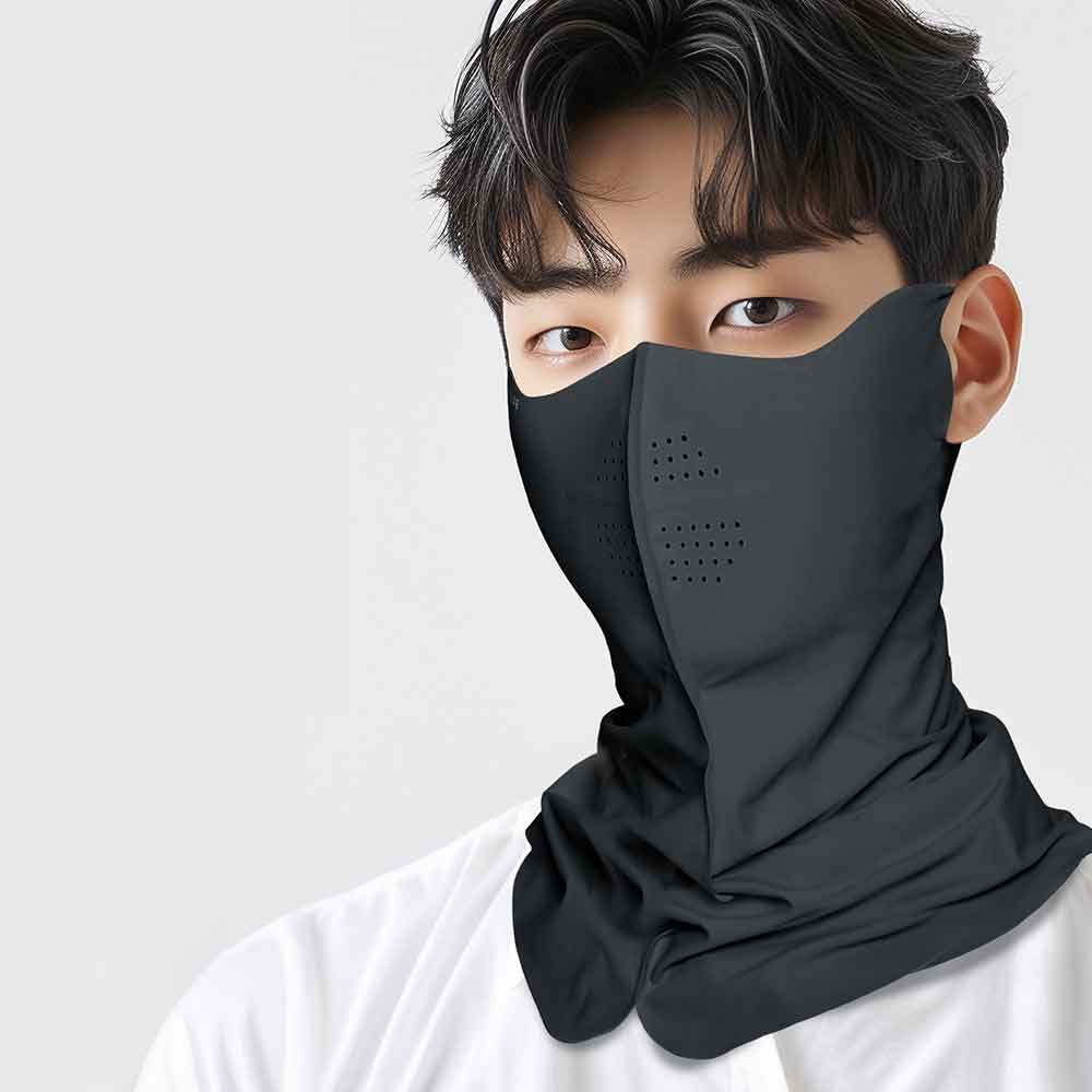 노멀라이프 기모 골프 마스크 오토바이 자전거 방한 넥워머 스포츠 자외선 차단 바람막이 블랙 S