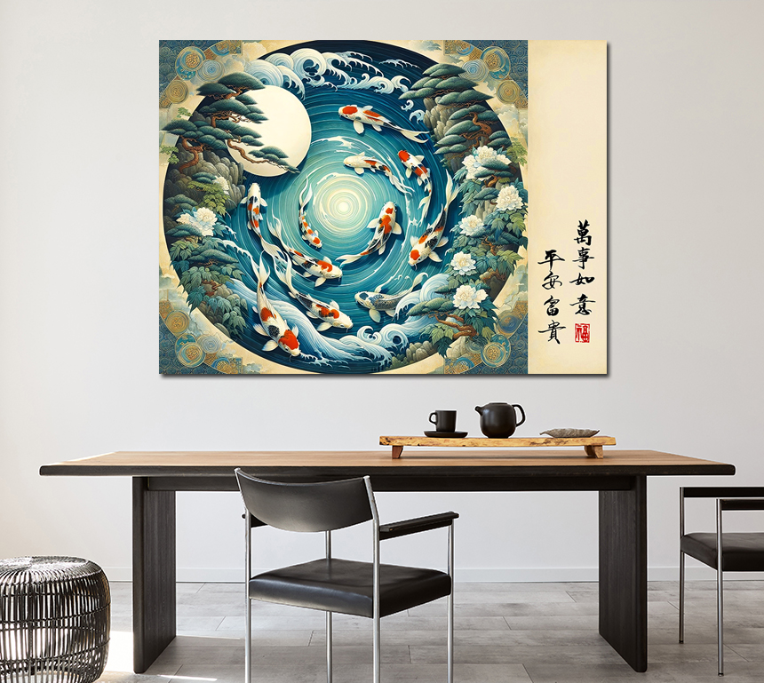 재물운 달항아리 그림 풍수 인테리어 거실 액자 가게오픈선물 재물복담은백자 중형 - 상세 이미지 4