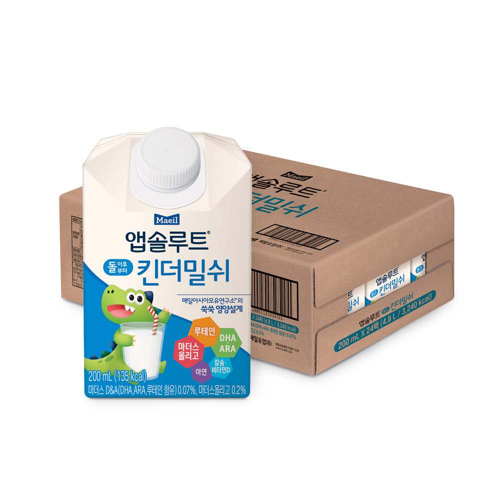 앱솔루트 킨더밀쉬 200ml 24팩 (돌이후부터) : 매일유업 직영스토어