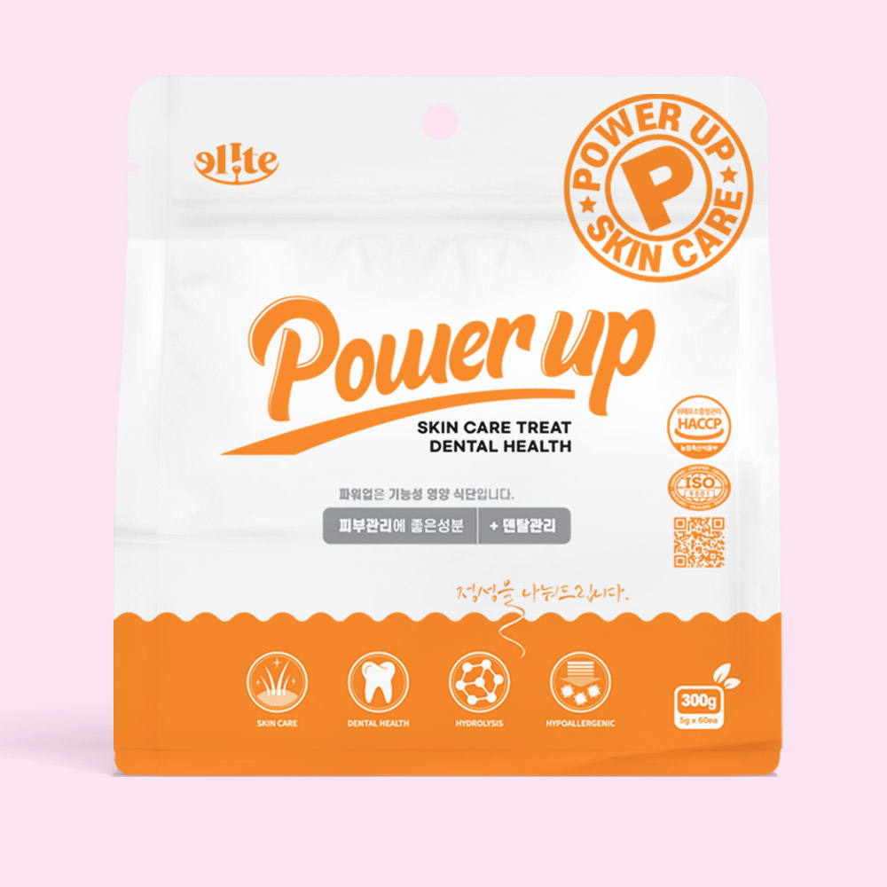 엘릿 POWER UP 파워업 강아지 피부 구강 영양제 300g - 상품 이미지