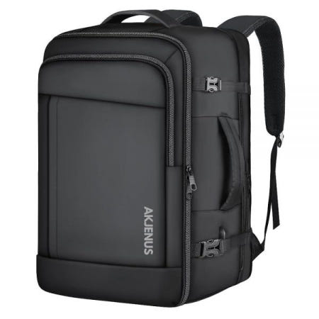 AKJENUS [해외]AKJENUS 휴대용 백팩 비행 승인, 40L-50L 여행용 백팩, 확장 가능한 엑스트라 라지, 경량 방수 비즈니스 오버나이트 데이팩 위켄더 백, 17인치 노트북에 적합,