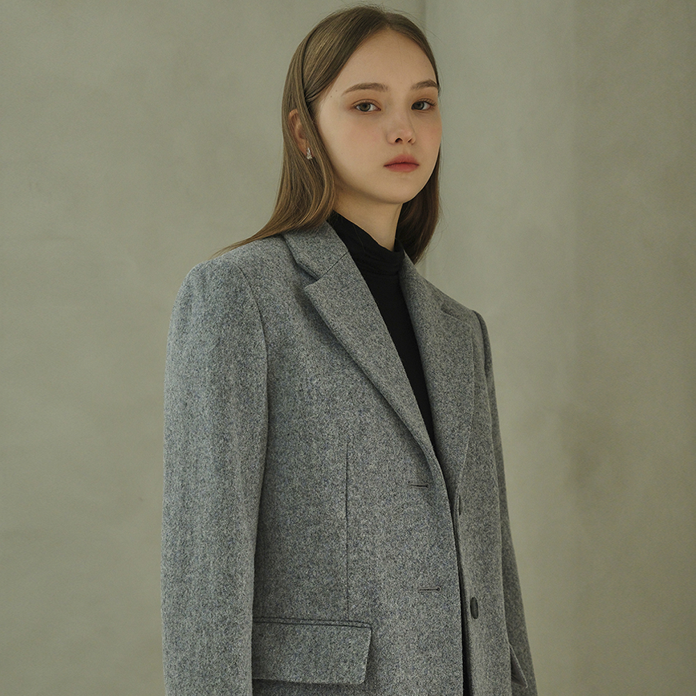 HAILEY Single tailored coat (AW Hainsworth)_grey 이미지 3