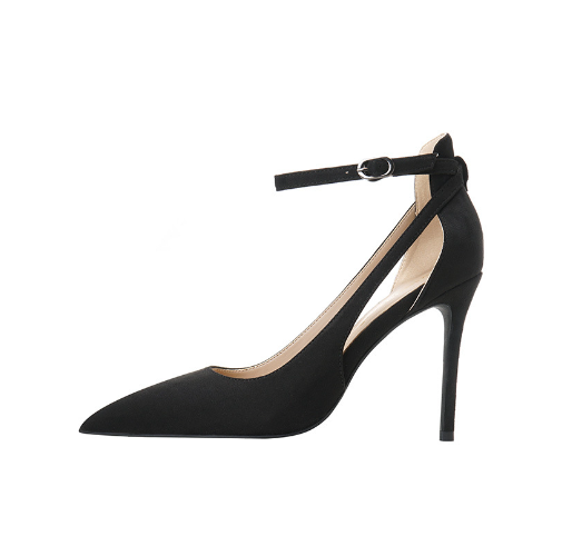 세루카 6,8,10cm 스웨이드 스틸레토 발목 스트랩 힐 1color 상세 이미지 1